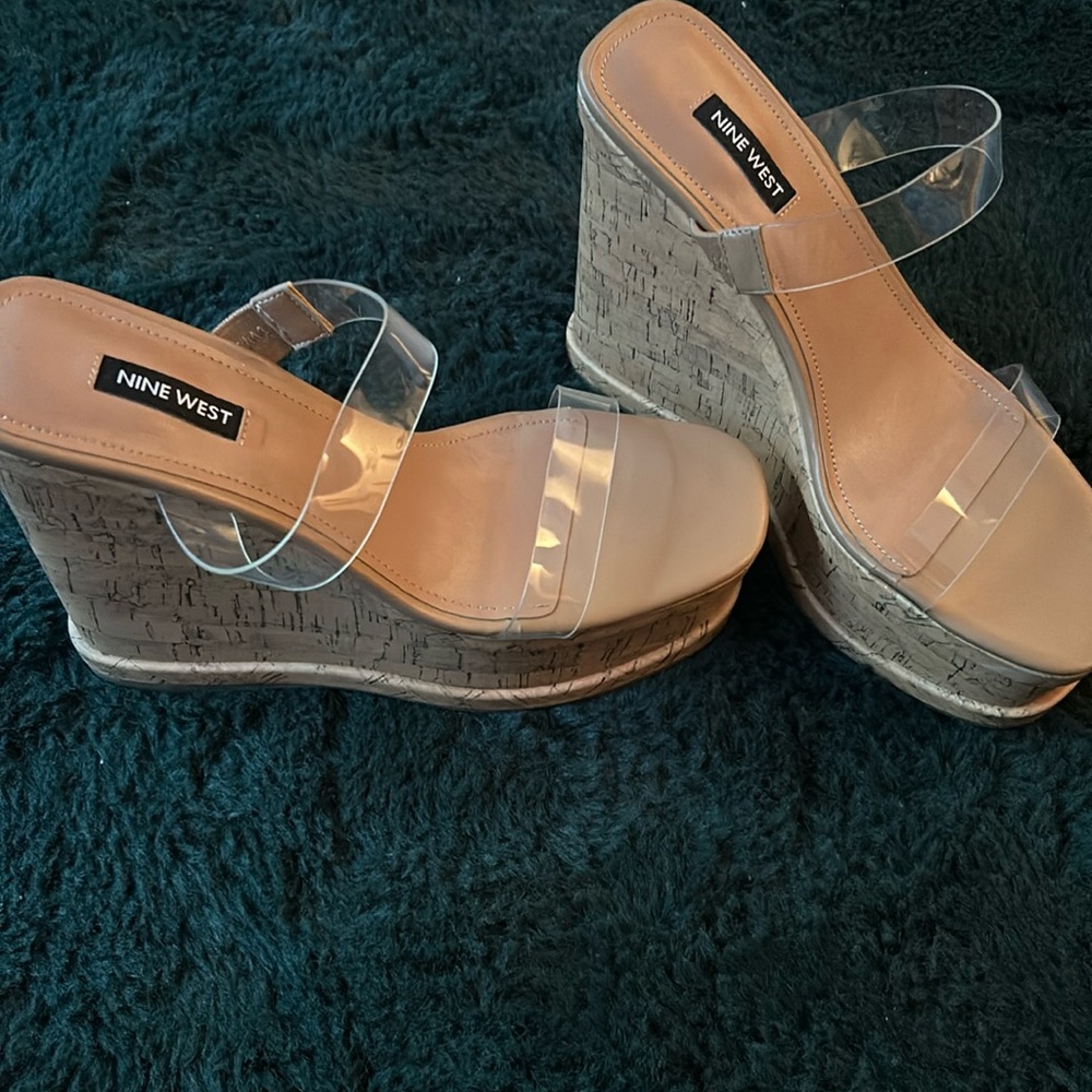 Brand new never worn wedge heels